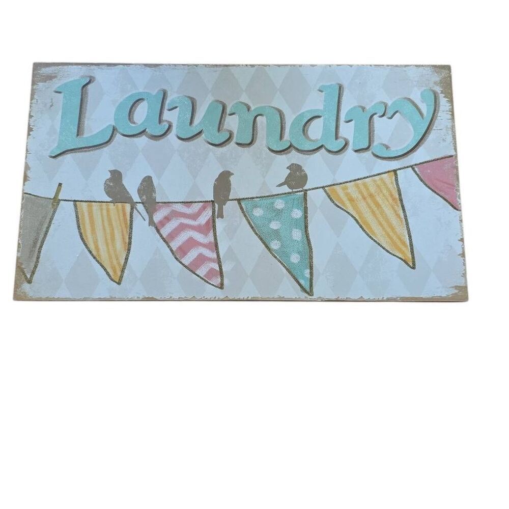 Hobby Lobby Bird Banner 15.75" x 9" Laundry Sign